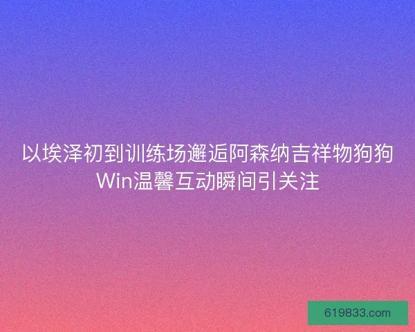 以埃泽初到训练场邂逅阿森纳吉祥物狗狗Win温馨互动瞬间引关注